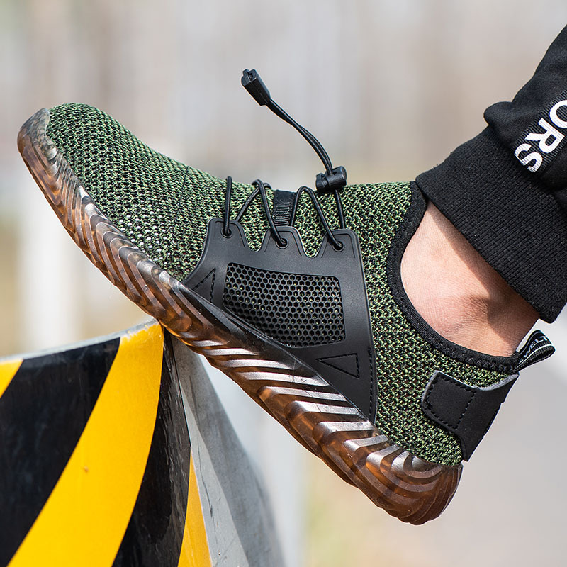 Cross-Border Summer Breathable Work Shoes Attack Shield And Anti-Stab Casual Safe Site Shoes Protective Labor Protection Shoes Manufacturer