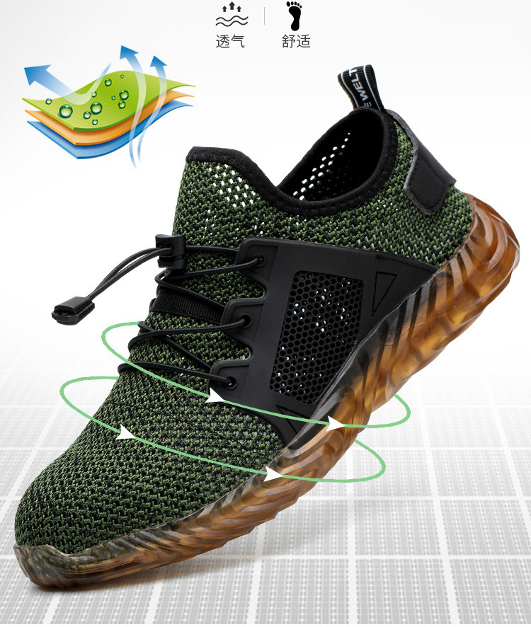 Cross-Border Summer Breathable Work Shoes Attack Shield And Anti-Stab Casual Safe Site Shoes Protective Labor Protection Shoes Manufacturer Cross-Border Summer Breathable Work Shoes Attack Shield And Anti-Stab Casual Safe Site Shoes Protective Labor Protection Shoes Manufacturer