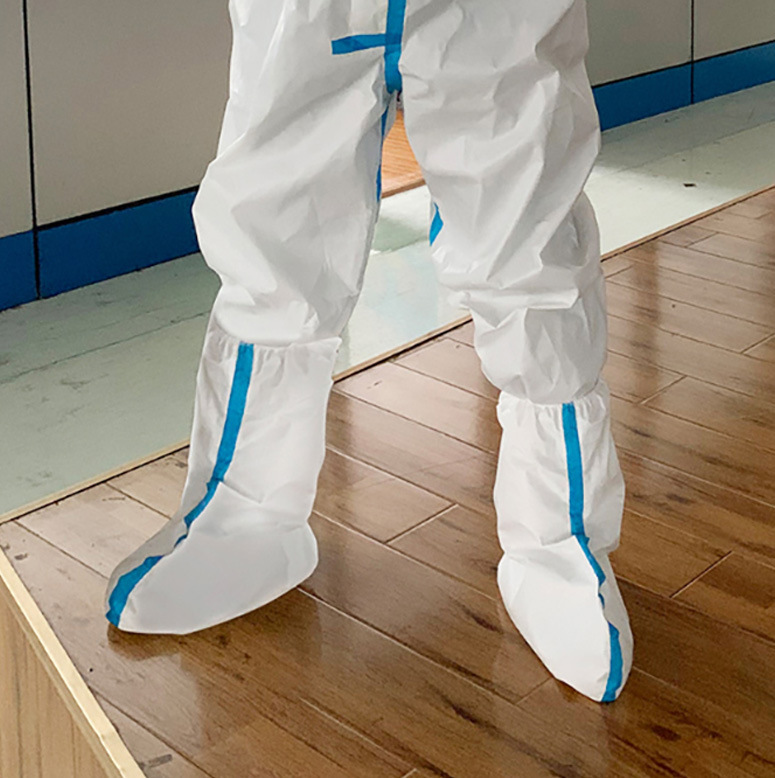 T1 Protective Medical Isolation Shoe Cover Disposable Non-Woven Hospital Protective Boot Cover Thickened Waterproof Epidemic Prevention Shoes Booties