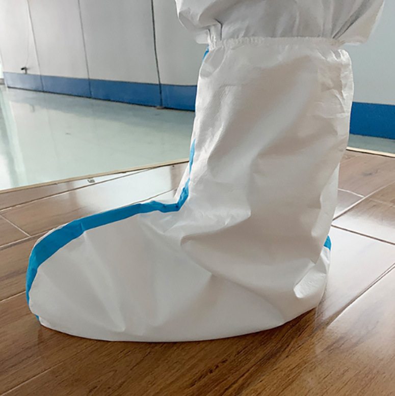 T1 Protective Medical Isolation Shoe Cover Disposable Non-Woven Hospital Protective Boot Cover Thickened Waterproof Epidemic Prevention Shoes Booties