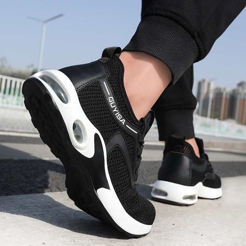 Summer Breathable Safety Safety Shoes Men&#039;s Anti-Smashing and Anti-Penetration Air Cushion Mesh Casual Light Work Shoes Protective Footwear