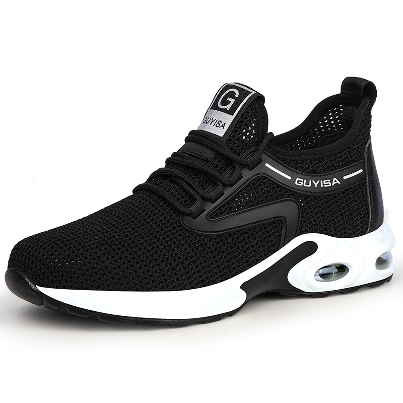 Summer Breathable Safety Safety Shoes Men&#039;s Anti-Smashing and Anti-Penetration Air Cushion Mesh Casual Light Work Shoes Protective Footwear