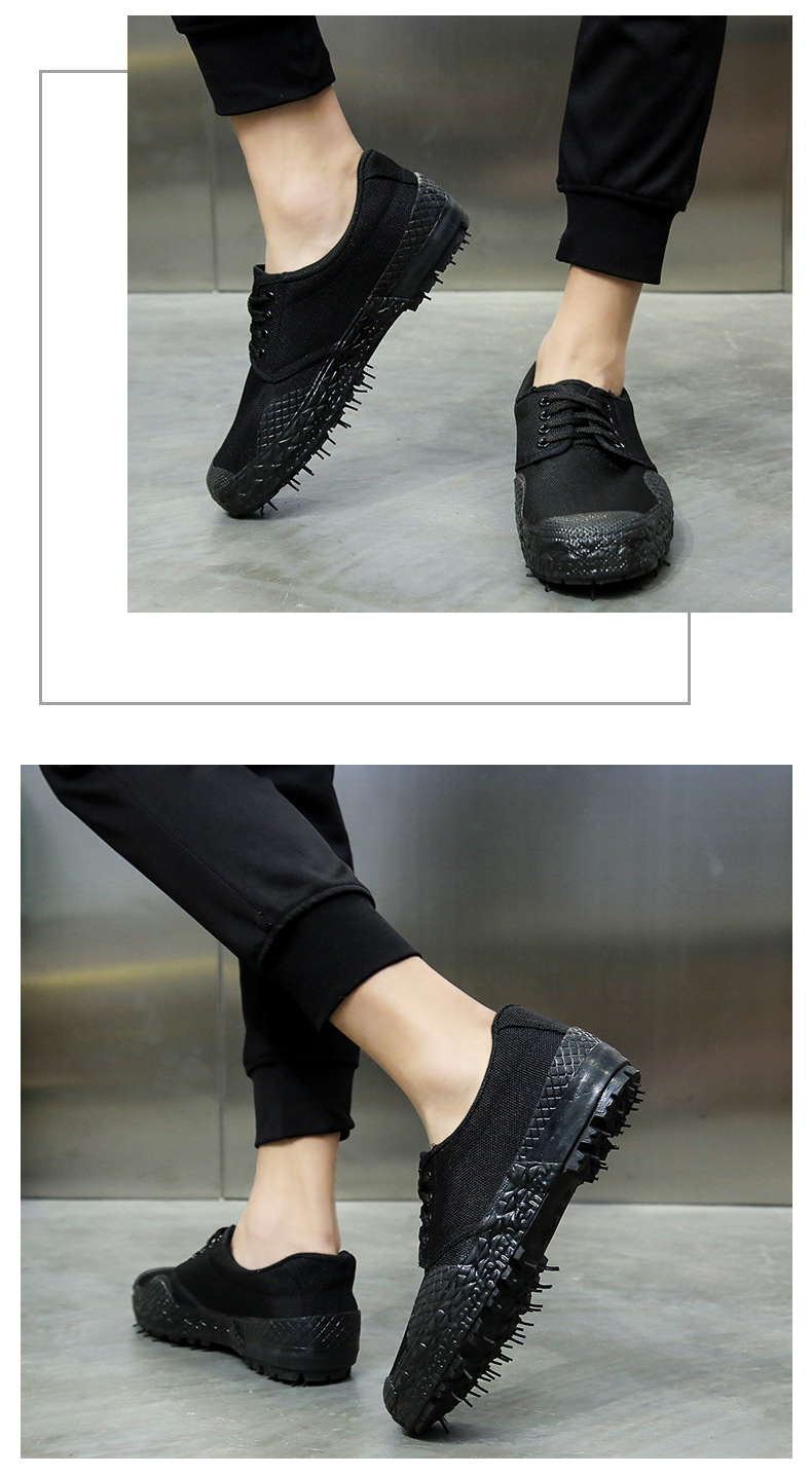 Liberation Shoes Low-Top Autumn Canvas Protective Shoes Yellow Rubber Shoes Student Military Training Shoes Rubber Outsole Camouflage 99 Training Shoes