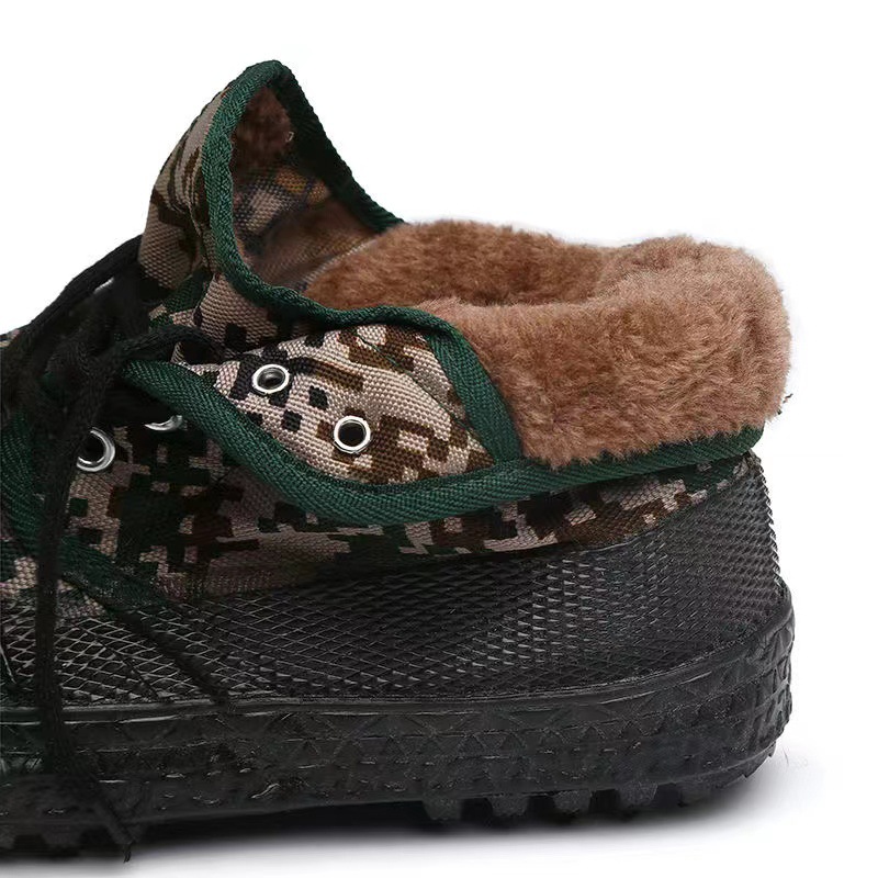Liberation Shoes Low-Top Autumn Canvas Protective Shoes Yellow Rubber Shoes Student Military Training Shoes Rubber Outsole Camouflage 99 Training Shoes