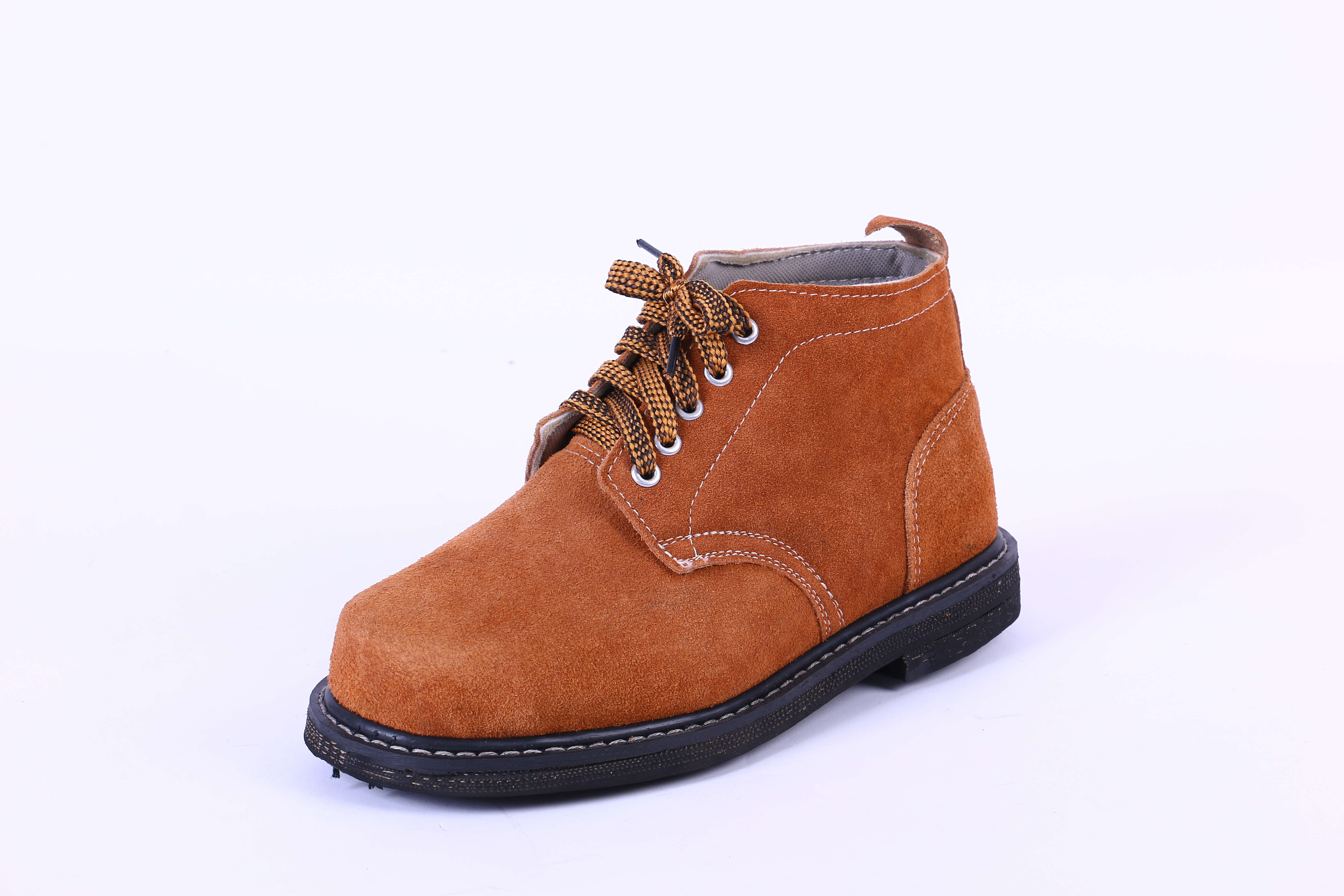High-top labor protection shoes work shoes khaki men's non-slip rubber sole high temperature protective shoes