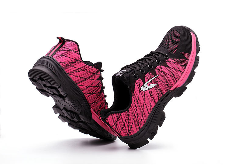 Manufacturers Supply Flying Woven Breathable Work Shoes Anti-Smashing and Anti-Penetration Four Seasons Work Shoes Safety Shoes Mountaineering Protective Footwear