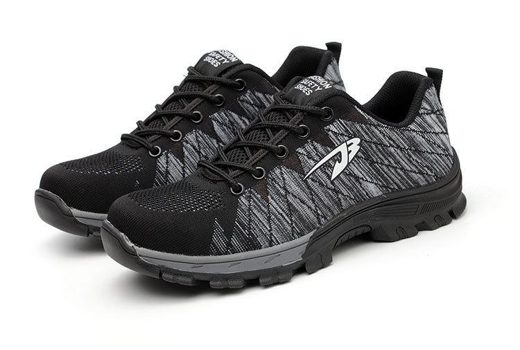 Manufacturers Supply Flying Woven Breathable Work Shoes Anti-Smashing and Anti-Penetration Four Seasons Work Shoes Safety Shoes Mountaineering Protective Footwear