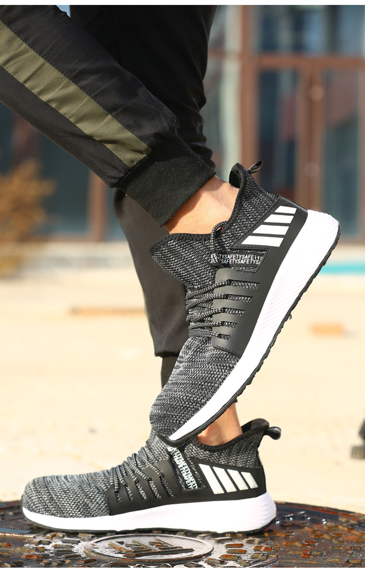 Cross - boundary labor protection shoes for male anti - collision, anti - stabbing, penetrating gas safety shoes, steel head anti - collision working protective shoes
