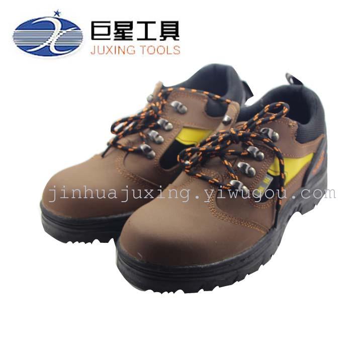 Buffalo shoes anti-cracking and stab-resistant work shoes steel toe caps men&#039;s wear safety shoes, protective shoes non-slip