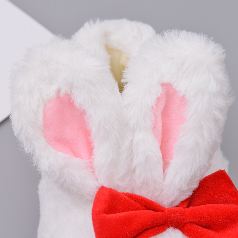 Non-Slip Home Bag Heel Pair Cotton Slippers Couple Warm Boys and Girls Cute Rabbit Plush Thick Bottom Autumn and Winter