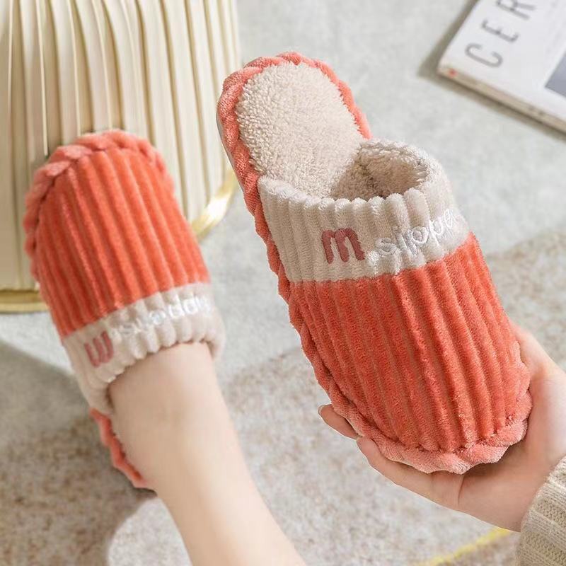 2021 New Autumn and Winter Home Sewing Shoes Korean Style Couple Corduroy Toe Covering Men and Women Cotton Slippers Spot Goods 2021 New Autumn and Winter Home Sewing Shoes Korean Style Couple Corduroy Toe Covering Men and Women Cotton Slippers Spot Goods