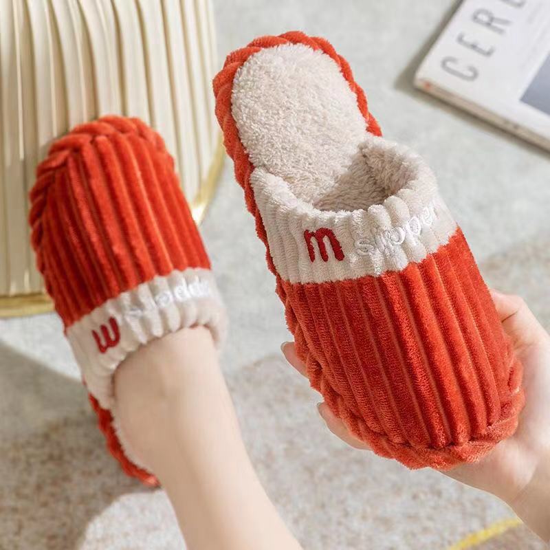 2021 New Autumn and Winter Home Sewing Shoes Korean Style Couple Corduroy Toe Covering Men and Women Cotton Slippers Spot Goods 2021 New Autumn and Winter Home Sewing Shoes Korean Style Couple Corduroy Toe Covering Men and Women Cotton Slippers Spot Goods