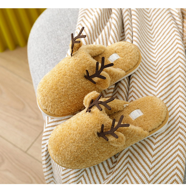 202020new Winter Home Men's Shoes Furry Breathable Cotton Home Confinement Shoes Wear-Resistant Warm Antler Cotton Slippers 202020new Winter Home Men's Shoes Furry Breathable Cotton Home Confinement Shoes Wear-Resistant Warm Antler Cotton Slippers