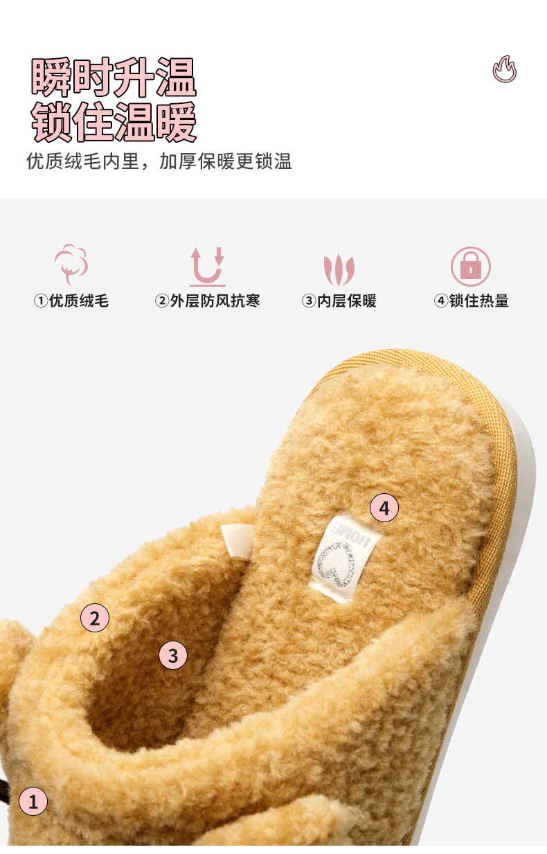 202020new Winter Home Men's Shoes Furry Breathable Cotton Home Confinement Shoes Wear-Resistant Warm Antler Cotton Slippers 202020new Winter Home Men's Shoes Furry Breathable Cotton Home Confinement Shoes Wear-Resistant Warm Antler Cotton Slippers