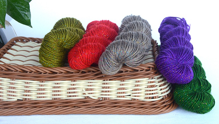 Guilan Brand with Bright Gold Silk Colorful Acrylic Medium Thickness Fine Wool Hand-Made Weaving Hook No Pilling Autumn and Winter Cotton Slippers Guilan Brand with Bright Gold Silk Colorful Acrylic Medium Thickness Fine Wool Hand-Made Weaving Hook No Pilling Autumn and Winter Cotton Slippers