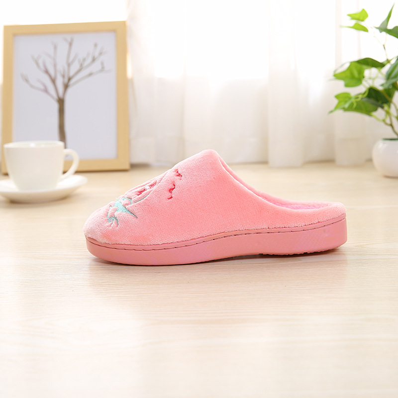 Korean version of the new autumn and winter home couple thickening warm men and women cotton slippers
