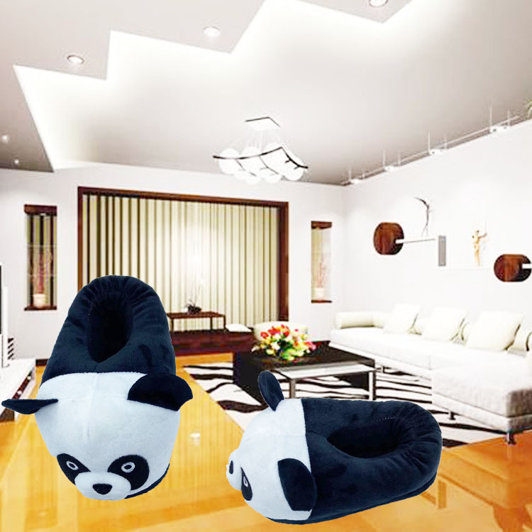 Cute Fashion Winter Thermal Home Shoes Indoor Floor Panda Animal Cotton Slippers Factory Promotion Price Beautiful