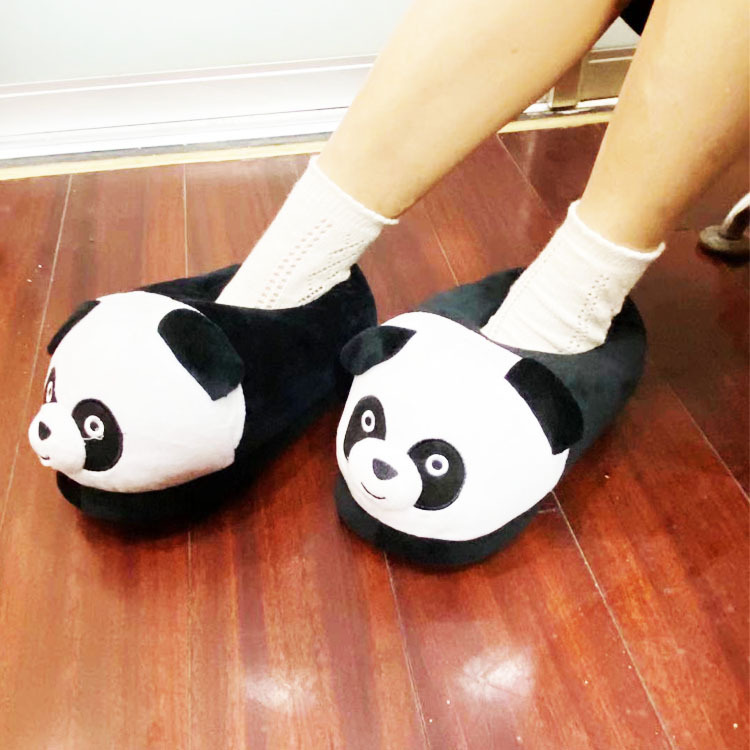 Cute Fashion Winter Thermal Home Shoes Indoor Floor Panda Animal Cotton Slippers Factory Promotion Price Beautiful