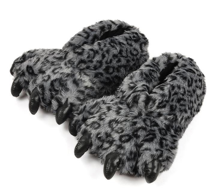 Leopard paws warm cotton slippers plush cotton slippers wholesale personality indoor slippers manufacturers selling