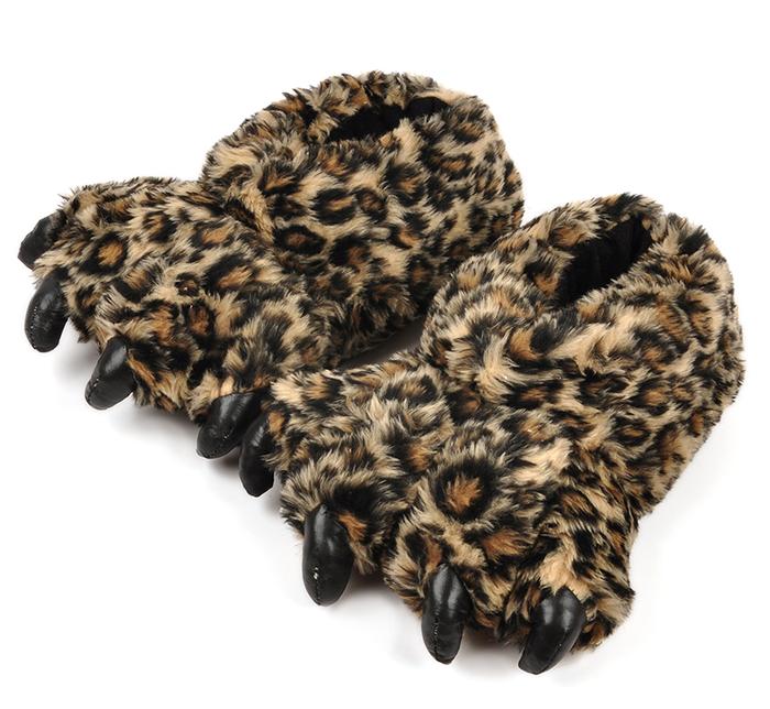 Leopard paws warm cotton slippers plush cotton slippers wholesale personality indoor slippers manufacturers selling