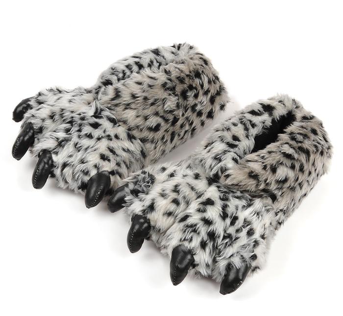 Leopard paws warm cotton slippers plush cotton slippers wholesale personality indoor slippers manufacturers selling