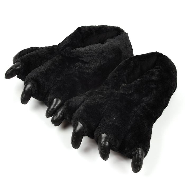 Leopard paws warm cotton slippers plush cotton slippers wholesale personality indoor slippers manufacturers selling