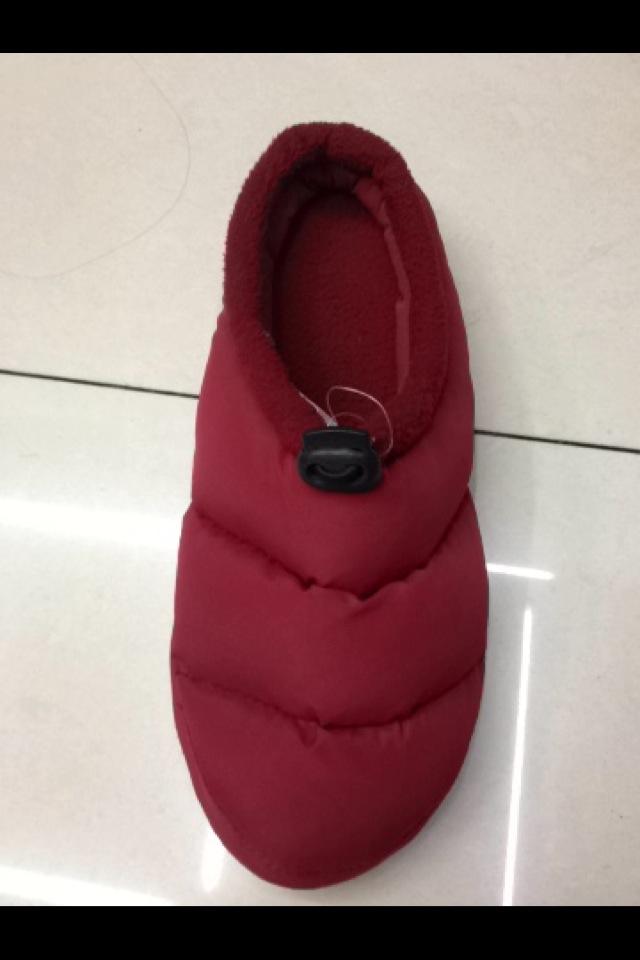 Korean trade warm slipper heel shoes at home couple cotton slippers for men and women down cloth slippers