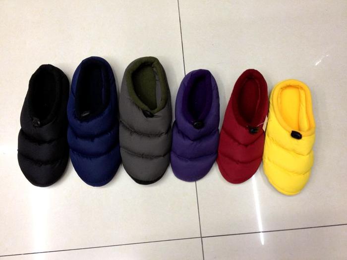 Korean trade warm slipper heel shoes at home couple cotton slippers for men and women down cloth slippers