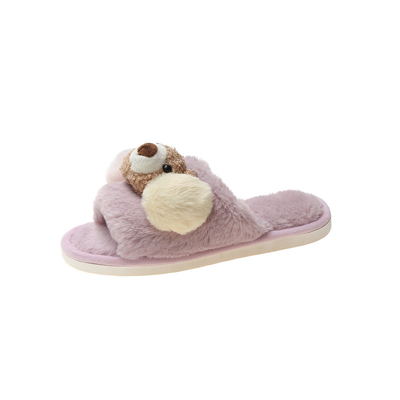 Cartoon Cute Bear Cute Female 2022 New Autumn and Winter Home Wear Velvet Word Cotton Slippers Amazon H Cartoon Cute Bear Cute Female 2022 New Autumn and Winter Home Wear Velvet Word Cotton Slippers Amazon H