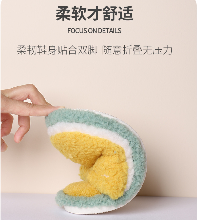 Internet Celebrity Same Style Cotton Slippers Female Cute Plush Ins Bag Heel Princess Style Super Cute Cotton Slippers Cotton Slippers Animal Cartoon Dormitory