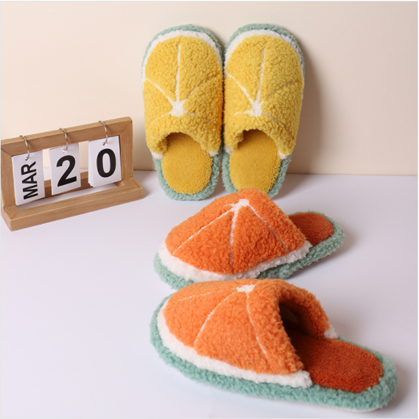 Internet Celebrity Same Style Cotton Slippers Female Cute Plush Ins Bag Heel Princess Style Super Cute Cotton Slippers Cotton Slippers Animal Cartoon Dormitory