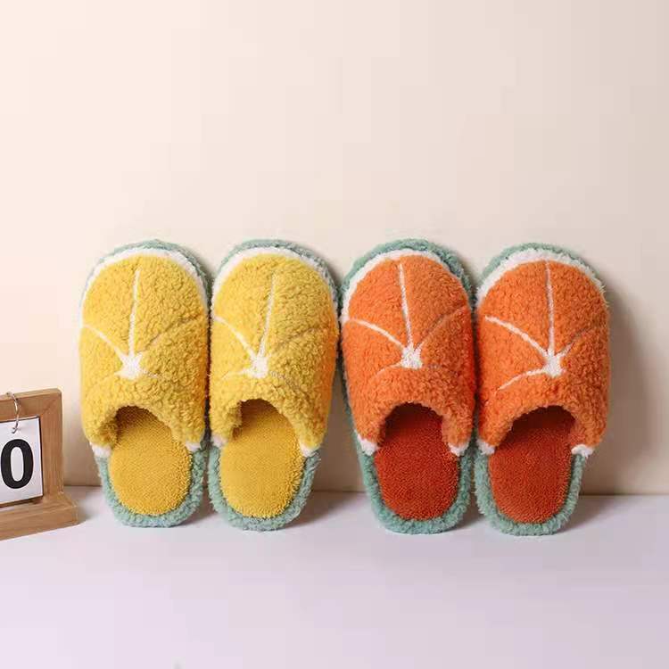 Internet Celebrity Same Style Cotton Slippers Female Cute Plush Ins Bag Heel Princess Style Super Cute Cotton Slippers Cotton Slippers Animal Cartoon Dormitory