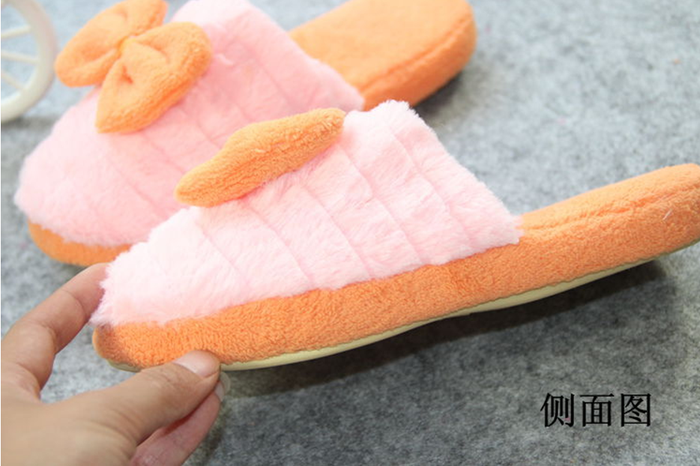 Taobao FRY exports Korea factory direct bow cotton slippers home indoor flooring