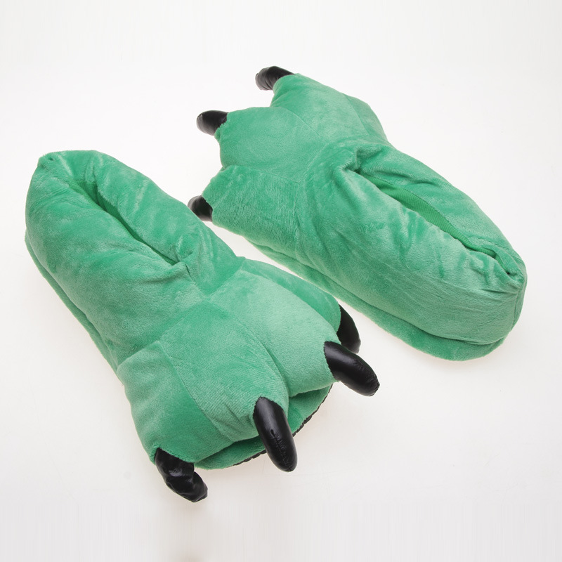 New Love Apartment Stitch Dinosaur Parent-Child Paw Children Thermal Cotton Slippers Wholesale Factory Direct Sales