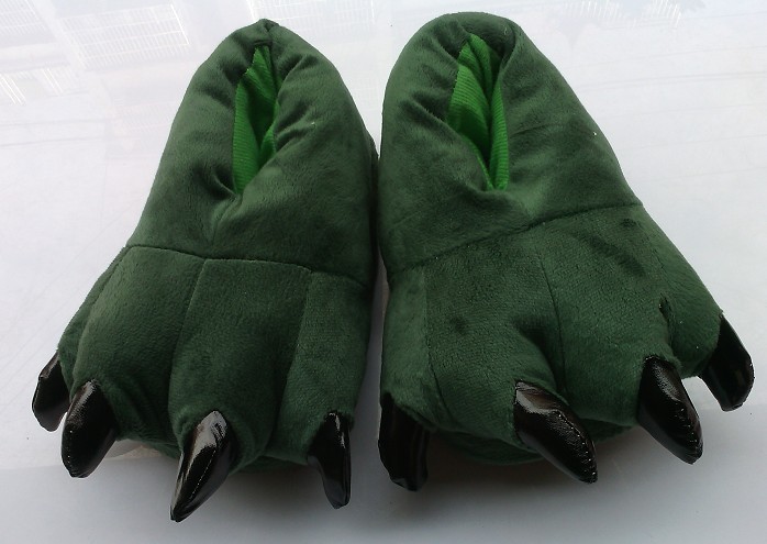 New Love Apartment Stitch Dinosaur Parent-Child Paw Children Thermal Cotton Slippers Wholesale Factory Direct Sales