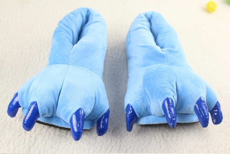 New Love Apartment Stitch Dinosaur Parent-Child Paw Children Thermal Cotton Slippers Wholesale Factory Direct Sales