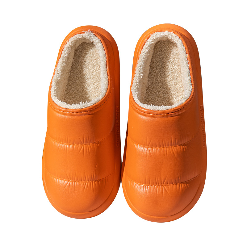 Cotton Slippers Women&#039;s Waterproof Autumn and Winter Thick Bottom Household Men&#039;s Couple Eva Indoor and Outdoor Plush Insulated Cotton-Padded Shoes