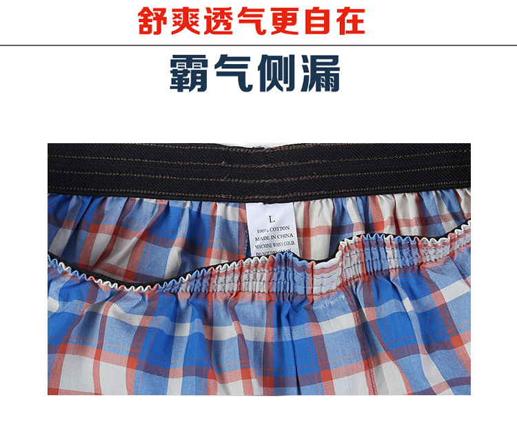 Summer Casual Plaid Beach Pants Foreign Trade Original Order Men's Boxers Cotton Large Size Loose Boxer Briefs Wholesale Summer Casual Plaid Beach Pants Foreign Trade Original Order Men's Boxers Cotton Large Size Loose Boxer Briefs Wholesale