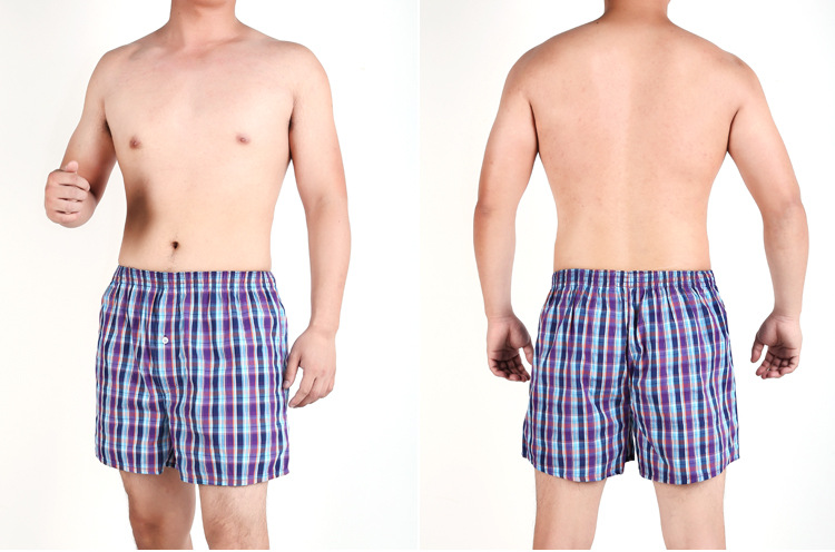Summer Casual Plaid Beach Pants Foreign Trade Original Order Men's Boxers Cotton Large Size Loose Boxer Briefs Wholesale Summer Casual Plaid Beach Pants Foreign Trade Original Order Men's Boxers Cotton Large Size Loose Boxer Briefs Wholesale