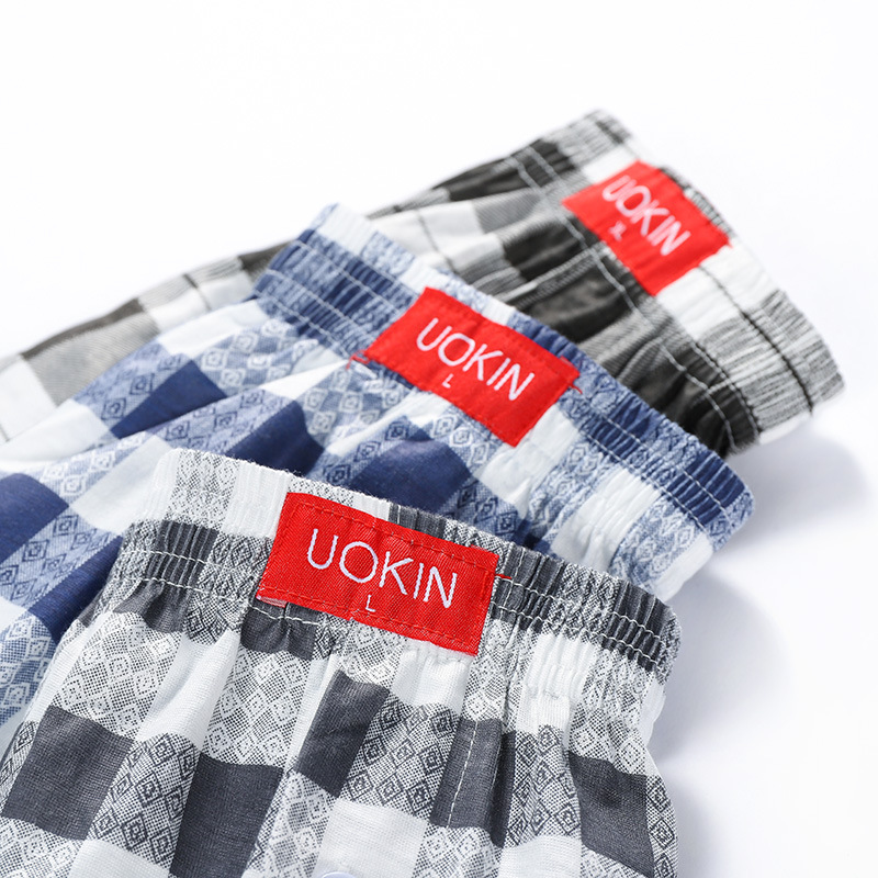 Beach Pants men&#039;s briefs are plain arrow Pants Cross border loose Breathable home size Terylene Cotton Summer Boxer shorts
