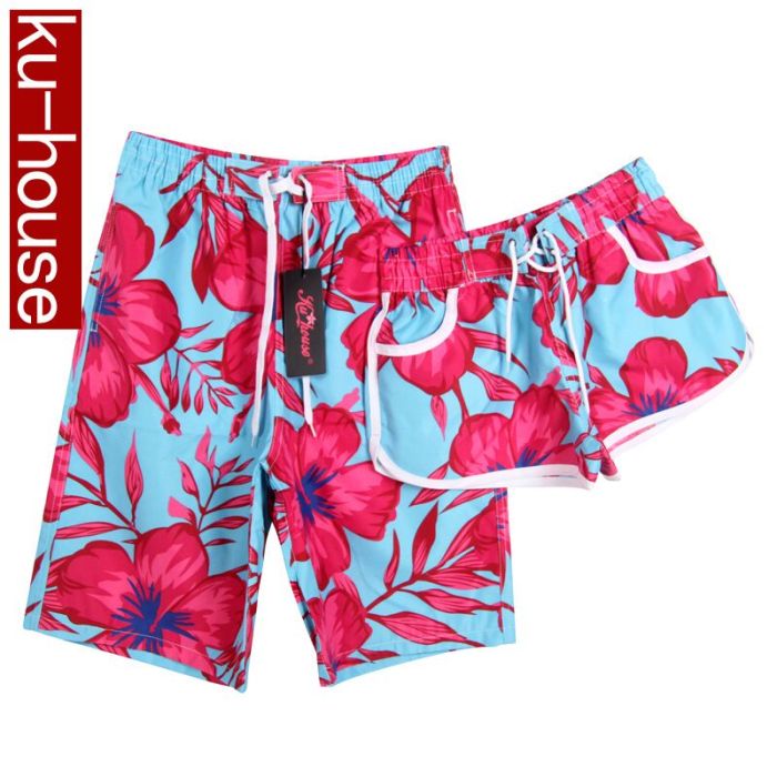 Peach Korean couple beach pants lady beach shorts beach leisure pants Peach Korean couple beach pants lady beach shorts beach leisure pants