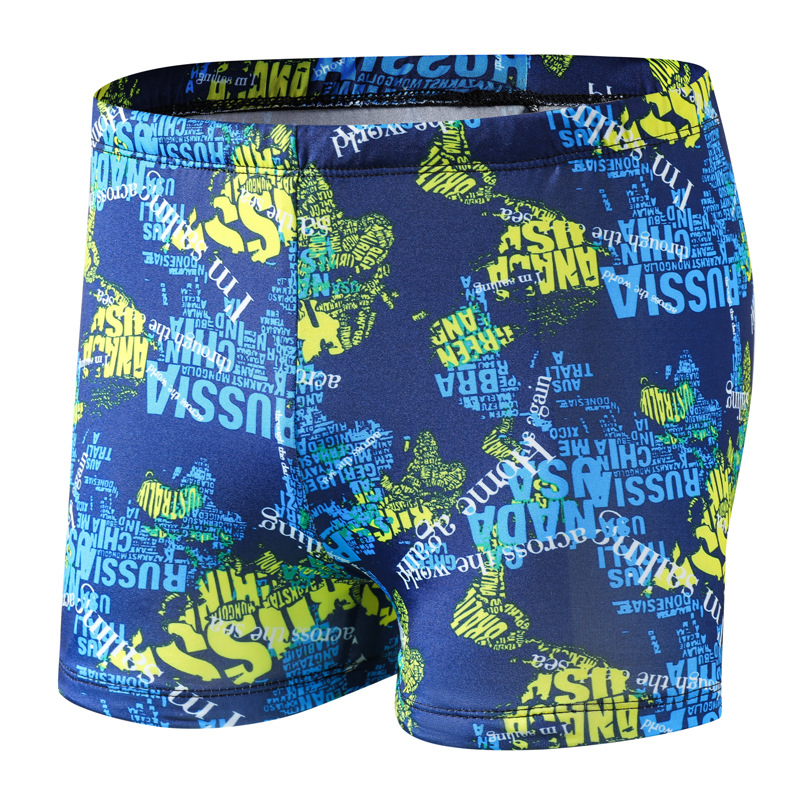 New pattern Swimsuit for men comfortable Breathable adult quick Dry Beach Boxer Shorts Hot Spring Beach Pants