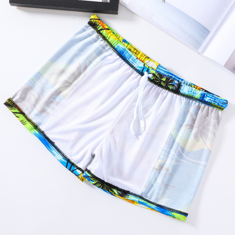 New pattern Swimsuit for men comfortable Breathable adult quick Dry Beach Boxer Shorts Hot Spring Beach Pants
