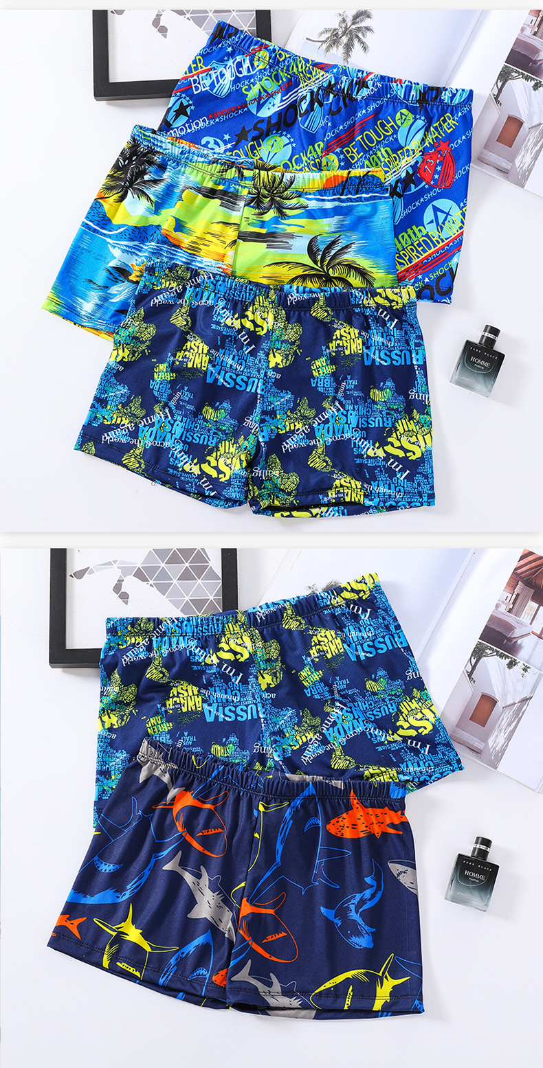 New pattern Swimsuit for men comfortable Breathable adult quick Dry Beach Boxer Shorts Hot Spring Beach Pants