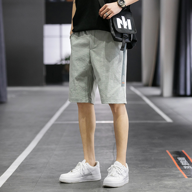 Shorts Men&#039;s Summer Loose Fashion Brand Casual Sports Five-Point Pants Ins Trendy Ice Silk Beach Pants Wholesale