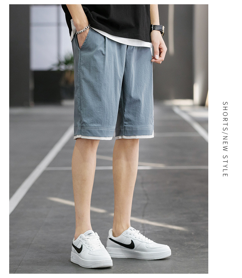 Shorts Men's Summer Loose Fashion Brand Casual Sports Five-Point Pants Ins Trendy Ice Silk Beach Pants Wholesale