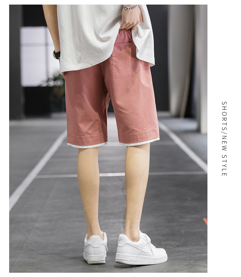 Shorts Men's Summer Loose Fashion Brand Casual Sports Five-Point Pants Ins Trendy Ice Silk Beach Pants Wholesale