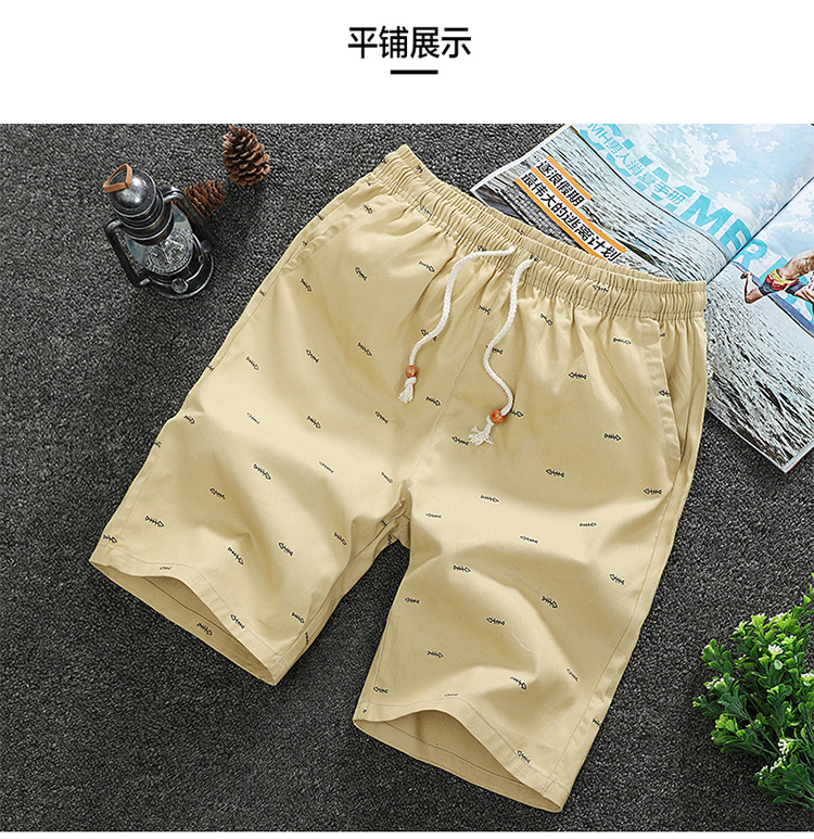 Summer Casual Pants Men's New Fifth Pants Beach Pants Shorts Men Cotton Men's Clothing One Piece Dropshipping