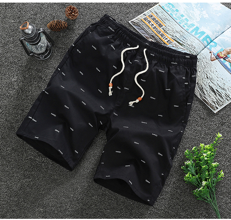 Summer Casual Pants Men's New Fifth Pants Beach Pants Shorts Men Cotton Men's Clothing One Piece Dropshipping