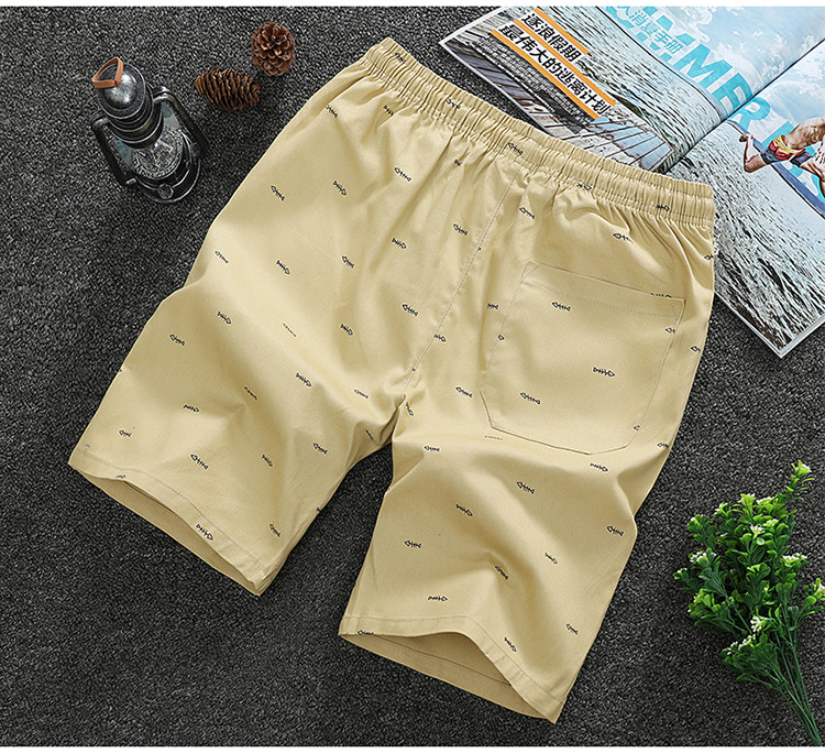 Summer Casual Pants Men's New Fifth Pants Beach Pants Shorts Men Cotton Men's Clothing One Piece Dropshipping